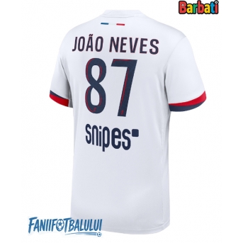 Paris Saint-Germain Joao Neves #87 Tricou Fotbal Replică 2025-26 Barbati Deplasare